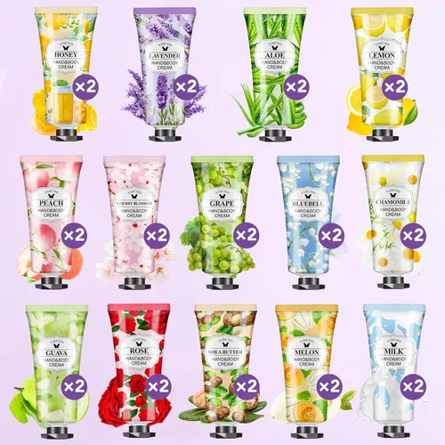 Miniatura 6 de VISCOO Paquete de 28 regalos de crema de manos para mujeres, regalo de agradecimiento al profesor/regalos de graduación, mini loción hidratante