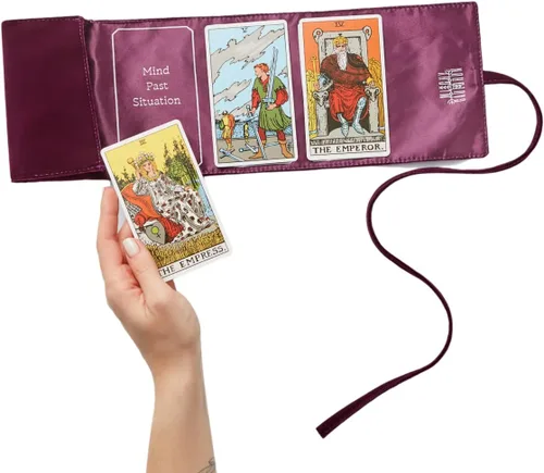 Miniatura 6 de Bolsa de tarot Witchy Cauldron – Bolso de tela para tarot 3 en 1, portacartas y funda – Se adapta a mazos estándar – Regalo espiritual para lectores