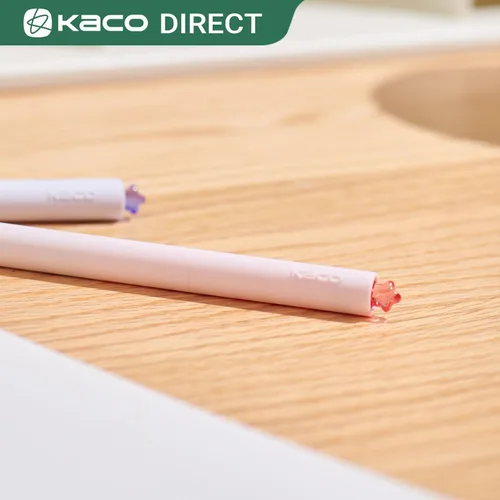 Miniatura 5 de Kaco FIRST Bolígrafos de gel lindos de papelería, tinta negra, 0.7 mm de punta media, bonitos bolígrafos con estrellas para diarios