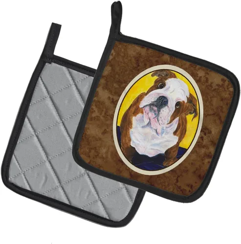 Miniatura 2 de Caroline's Treasures SS8415PTHD - Juego de soportes para ollas de bulldog inglés para cocina, resistentes al calor, almohadillas calientes