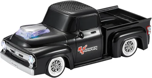 Altavoz Bluetooth retro para camión, diseño de automóvil vintage, sonido estéreo inalámbrico portátil, emparejamiento TWS, luces LED de fiesta,