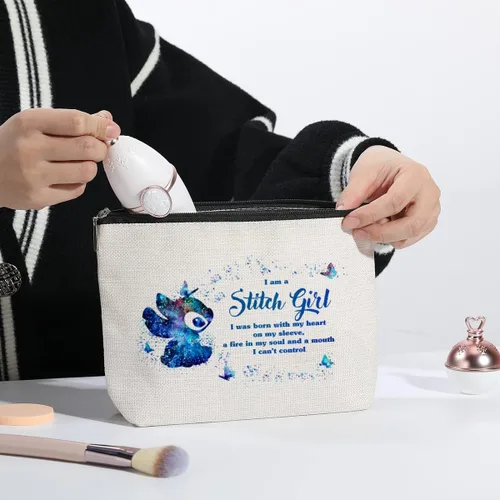 Miniatura 7 de Divertida bolsa de cosméticos de dibujos animados para fanáticos del anime, bolsa de maquillaje inspirada en películas de dibujos animados