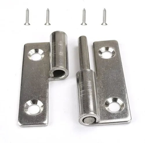 Miniatura 8 de 4 bisagras pequeñas de acero de 2 pulgadas de largo, bisagras de puerta elevables, tapa para diestros, bisagra de bandera de acero inoxidable