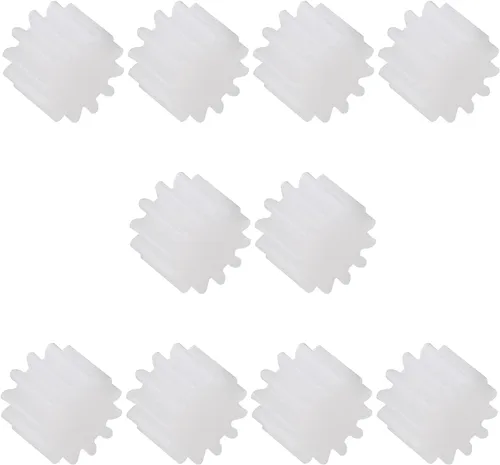 Bettomshin - Juego de 10 engranajes de gusano, 0.276 x 0.079 x 0.197 in, 0.28 x 0.08 x 0.2 pulgadas (ODxIDxT) 122A 0.5 módulos, color blanco de alta