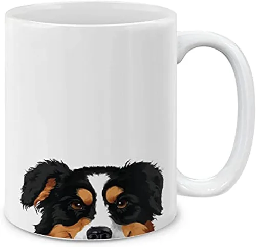 Miniatura 13 de MUGBREW Black Merle Border Collie - Taza de café de cerámica para perro, 11 onzas Black Merle Border Collie Perro