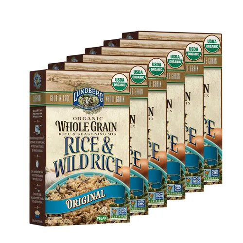 Miniatura 10 de Lundberg Family Farms - Arroz orgánico de grano entero y arroz silvestre, ajo y albahaca, guarnición, básico de despensa, 100% grano entero, sin