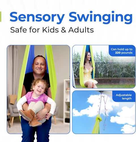 Miniatura 4 de AWA - Columpio sensorial para interiores para niños y adultos con necesidades especiales (incluye hardware) columpio interior para niños y adultos