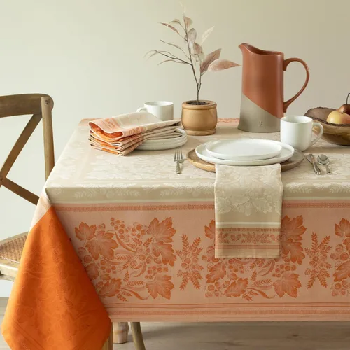 Miniatura 9 de Benson Mills Harvest Gathering Mantel de Tela Jacquard Pesado de Ingeniería, Decoración para Otoño, Cosecha y Mantel de Acción de Gracias