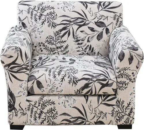 Miniatura 53 de KRFOONN - Fundas elásticas de 4 piezas para sillón y sofá, funda con estampado y 3 fundas independientes para cojines de asiento, lavables, Color01