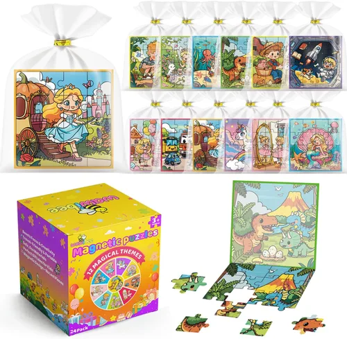 Miniatura 10 de Paquete de 12 recuerdos de fiesta de Pascua para niños, libros de rompecabezas magnéticos a granel para niños pequeños de 3 a 5 años y niños de 4 a