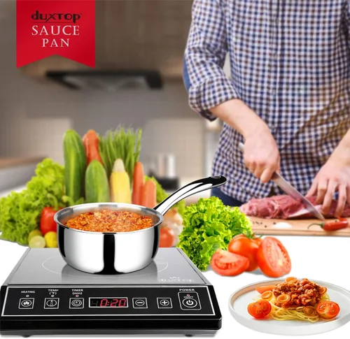 Miniatura 7 de Duxtop Cacerola Whole-Clad Tri-Capa de Acero Inoxidable con Tapa, 1.6 Cuartos, Utensilios de Cocina para Inducción