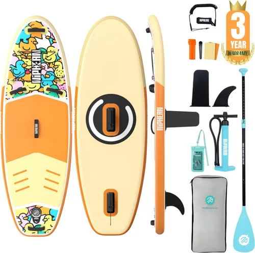 Miniatura 24 de Niphean Tabla de remo inflable con accesorios de SUP, cubierta de EVA antideslizante, tablas de remo inflables de 10 pies 6 pulgadas para adultos