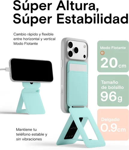 Miniatura 6 de MOFT MOVAS - Billetera con trípode para teléfono, 3 en 1, soporte magnético compatible con NFC, soporte para tarjetas ajustable de cuero vegano