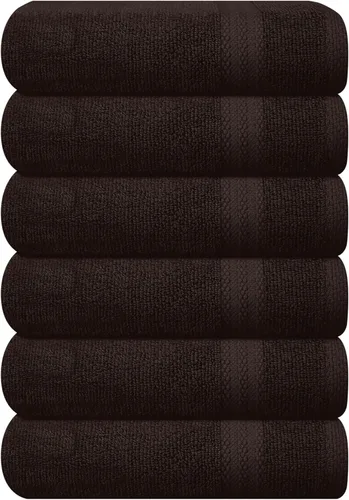 Miniatura 35 de GLAMBURG - Juego de 12 toallas faciales ultrasuaves de 13 x 13 pulgadas, 100% algodón, duraderas y altamente absorbentes, ideales para baño, cocina
