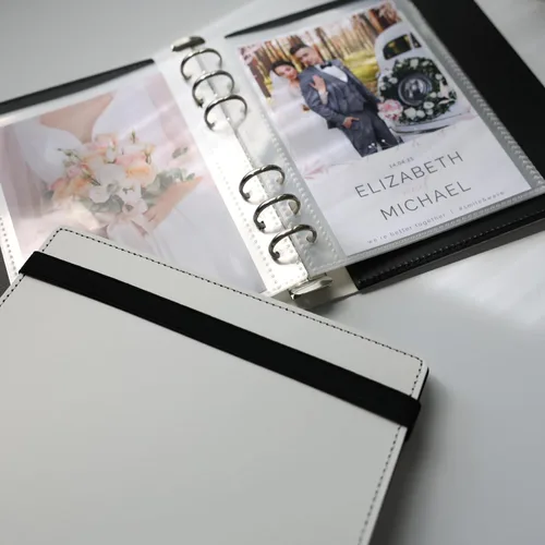 Miniatura 39 de Álbum de Fotos de Cabina de Fotos 2x6 - Cuaderno con Purpurina de 6 Anillos Carpeta Brillante con 20 Fundas para Fotos de 2 por 6 - Se Adapta a 80