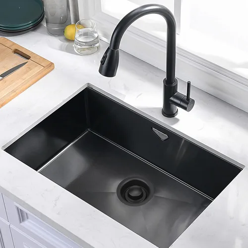 Miniatura 4 de UIInosoo - Brida de eliminación de basura negra, acero inoxidable 304, color negro mate, kit de repuesto universal para fregadero de cocina de 3 1/2