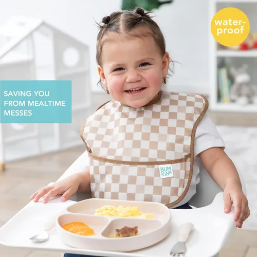 Miniatura 2 de Baberos Bumkins para Niña o Niño, SuperBib para Bebé y Niño Pequeño de 6-24 Meses, Imprescindible para Comer, Alimentar, Suministros de Destete LED