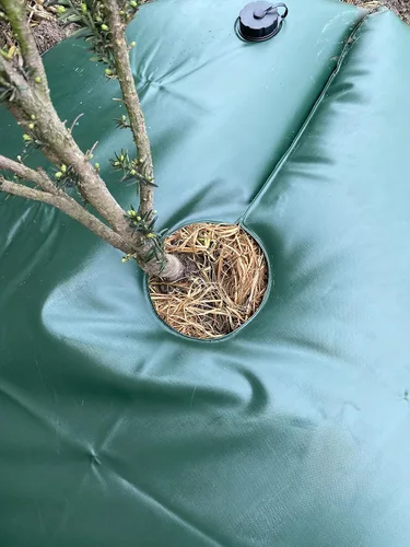 Miniatura 6 de Paquete de 4 anillos de riego de árboles, bolsas de riego de árboles de liberación lenta de 20 galones, bolsas de árboles para riego por goteo lento
