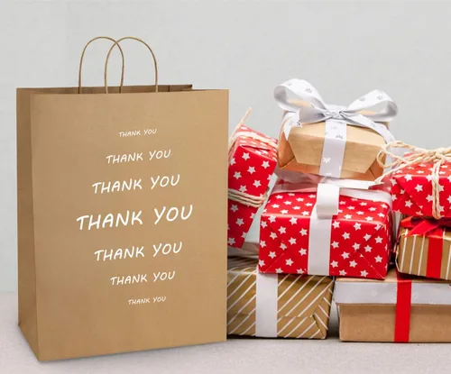 Miniatura 4 de BagDream Bolsas de papel grandes de 13 x 7 x 17 pulgadas, bolsas de regalo marrón kraft con asas para recuerdos de fiesta, compras, venta al por