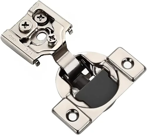 Miniatura 7 de ANGSTROM Paquete de 2 bisagras de gabinete con marco frontal, cierre suave de 105 grados, ajustable en 3D (superposición de 1 pulgada)