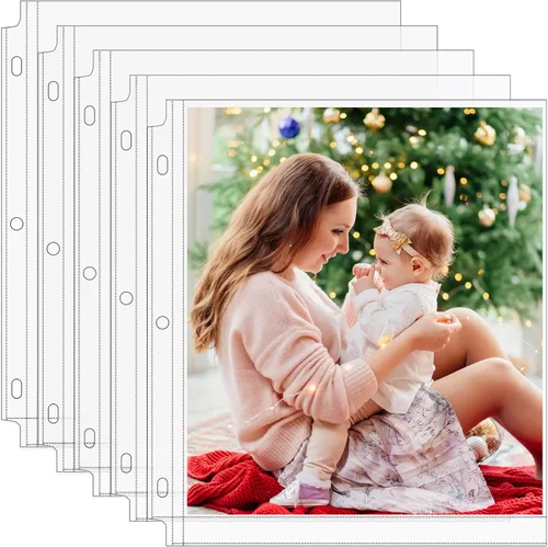 Miniatura 15 de MaxGear - Juego de 60 fundas para fotos 4x6 para carpeta de 3 anillos (360 imágenes), protectores de página de archivo resistentes, páginas