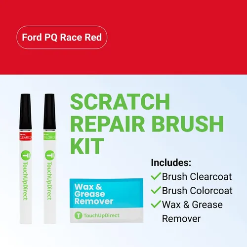 Miniatura 8 de TouchUpDirect PQ Race Red Compatible con Ford Kit de Reparación de Arañazos de Pintura de Retoque con Exactitud - Kit de Pinceles Race rojo