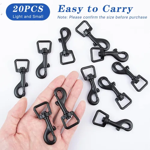 Miniatura 2 de 20 ganchos a presión para pernos para clips de correa de perro, gancho giratorio de metal resistente para correa de perro, dureza de mascotas