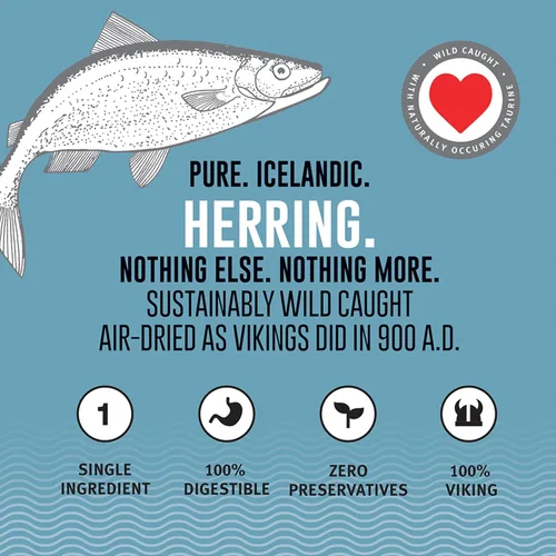 Miniatura 4 de Icelandic+ Arenque de pescado entero, bolsa de 9 onzas, golosinas para perros, puro capturado en la naturaleza y secado al aire, aperitivo de un