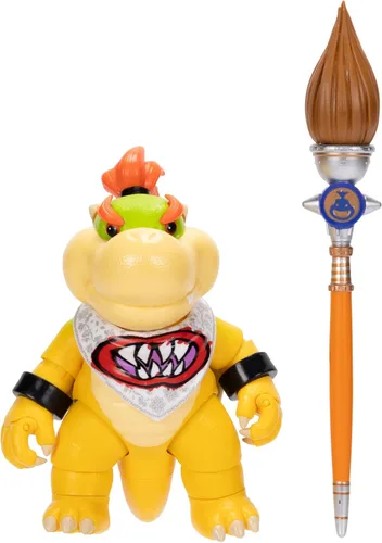 Miniatura 3 de Figuras de acción de la película Super Mario Galaxy de 5 pulgadas Serie 1 – Bowser Jr. Figura con accesorio de pincel – Detalles premium y 17 puntos