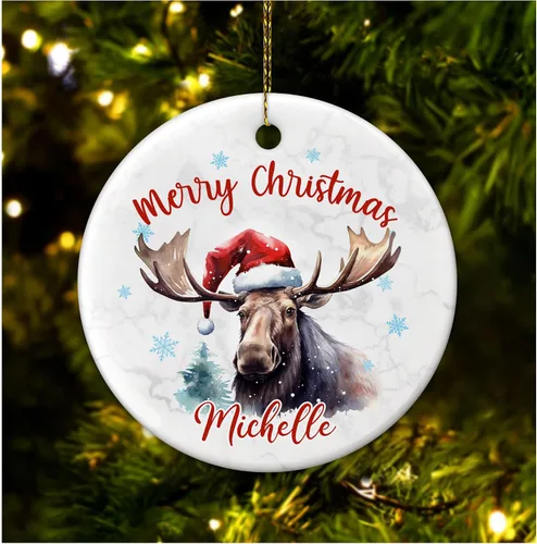 Miniatura 33 de Hyturtle Adorno de Navidad personalizado para amantes de las llamas, adorno de cerámica con nombre personalizado de llama, regalos lindos