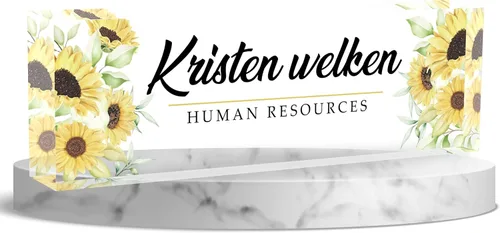 Miniatura 12 de Placa de nombre de escritorio personalizada, placa de identificación acrílica personalizada para decoración de escritorios, regalos de Al profesor