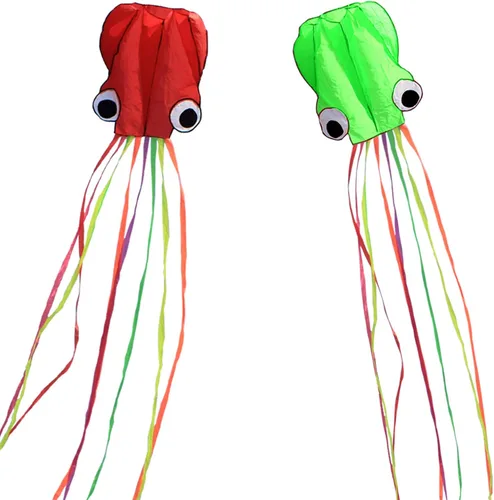 Hengda Kite Soft Octopus Kite Series, Beautiful Kite with Long Colorful Tail for Kids and Adults, Easy to Fly Beach Kites, Excellent Outdoor Games