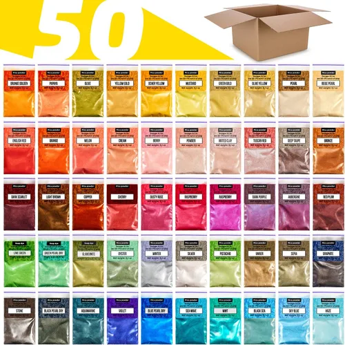 Miniatura 26 de Polvo de mica cereza 2 oz - Tinte para hacer jabón - Color único - Suministros para hacer jabón a mano - Pigmento de color de resina epoxi - Polvo