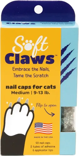 Miniatura 29 de Tapas de uñas Soft Claws para gatos pequeños – (40 tapas, negro) - Fabricado en EE. UU. - Desarrollado por veterinarios, no tóxico Protege muebles