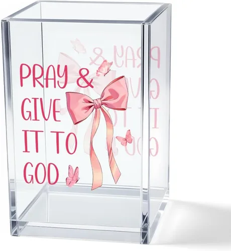 Miniatura 15 de Never Let Anyone Dull Your Sparkle - Organizador de brochas de maquillaje acrílico, almacenamiento de pinceles acrílicos para niñas, regalos