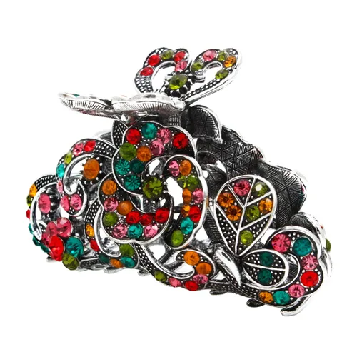 Miniatura 8 de Fashion & Lifestyle Pinza de mandíbula grande de aleación de metal para mujeres y niñas, pinza bastante fuerte, pasador antideslizante, agarre hacia