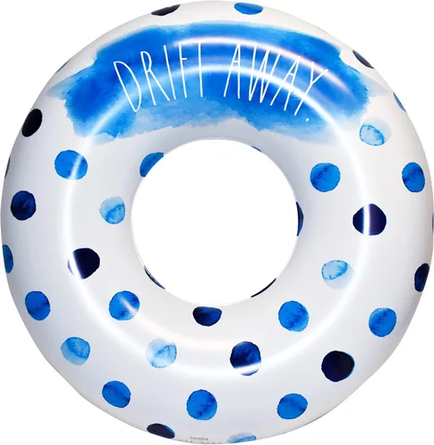 Rae Dunn x CocoNut Flotador de anillo flotante, tamaño adulto, balsa inflable grande de 48 pulgadas y tubo interior de agua duradero, fácil de