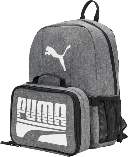 Miniatura 2 de PUMA - Combo de juego de mochila y lonchera para niños, GrisMulti