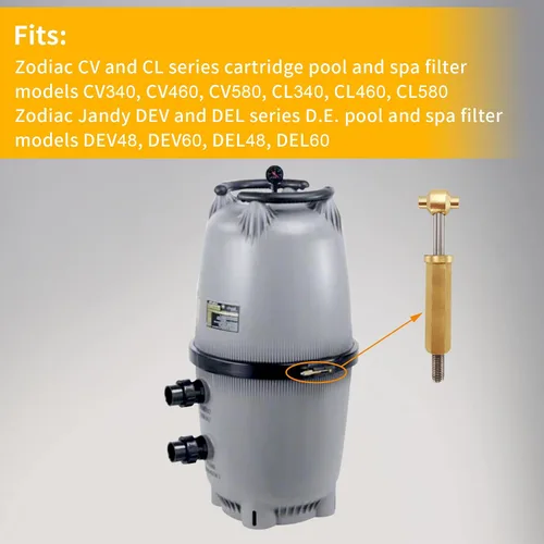 Miniatura 4 de Abrazadera Anillo Perilla Asamblea con varilla roscada y retenedor, reemplazo para Zodiac Jandy DEV/DEL, Zodiac CV/CL Pool & Spa Filter, Repalce#