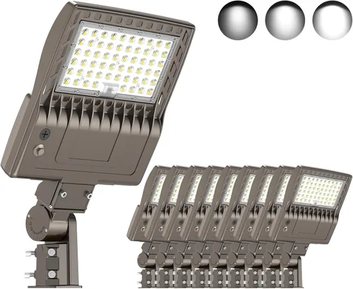 Miniatura 32 de KUKUPPO Luz LED de estacionamiento de 200 W, luz de poste de estacionamiento de grado industrial con certificación DLC UL, luz LED caja de zapatos