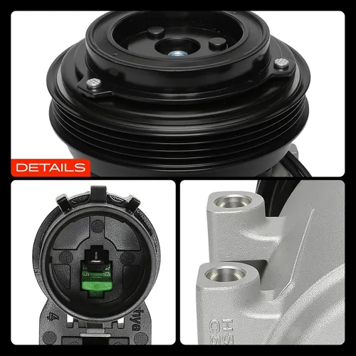 Miniatura 9 de A-Premium Compresor de aire acondicionado con embrague compatible con Kia Sephia 1.8L 2000-2001, Spectra 1.8L 2002-2004