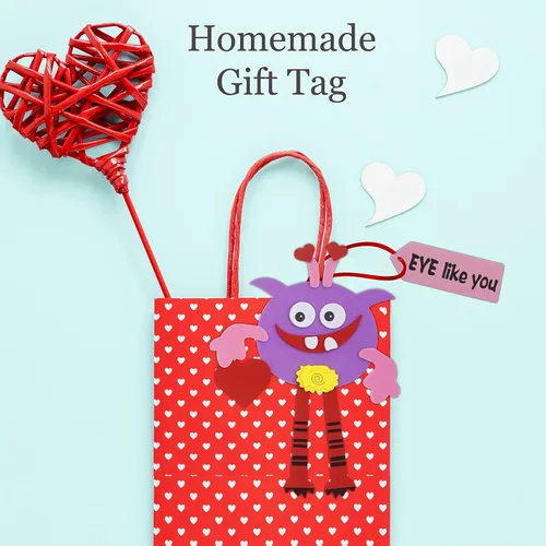 Miniatura 7 de 4E's Novelty Adorno de manualidades de monstruo de San Valentín (paquete de 12) para manualidades de espuma para el día de San Valentín para niños