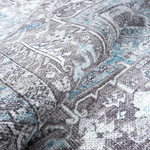 Miniatura 8 de GLN Rugs Vintage - Memphis - Alfombra lavable a máquina, oriental, antideslizante, de felpilla de pelo bajo, alfombra de entrada, pasillo, cocina