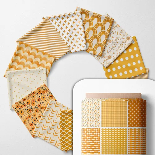 Miniatura 163 de Paquete de tela de algodón de color sólido, 50 cuadrados precortados (8 x 8 x 8 pulgadas), 100% algodón, 120 GSM, fabricado en Türkiye