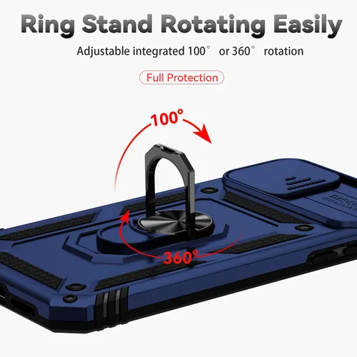 Miniatura 3 de Funda magnética compatible con iPhone 11 de 6.1 pulgadas, funda magnética para iPhone 11 con cubierta de cámara y soporte de grado militar, a prueba