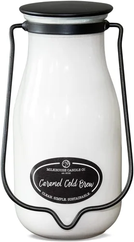 Miniatura 53 de Milkhouse Candle Company Vela de soja de manzana y caramelo, rodajas de manzana, canela, perfumada a vainilla dulce, tarro de mantequilla de 16