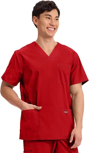Miniatura 16 de Cherokee WW Professionals WW695 - Camisa de uniforme sanitario para hombre, con cuello en V