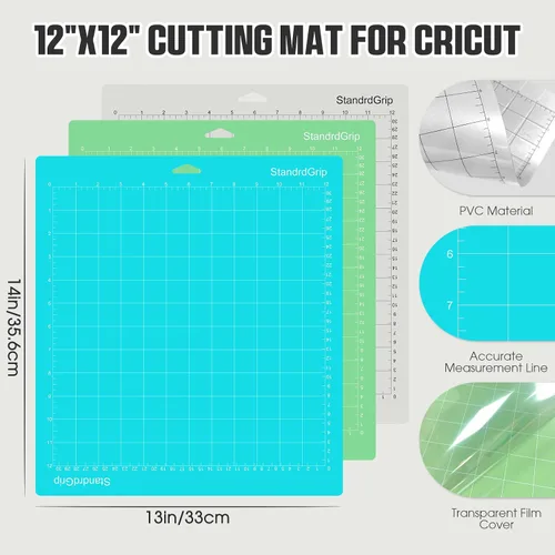 Miniatura 3 de Alfombrilla de corte de 12 x 12 para Cricut Maker 3/Maker/Explore 3/Air 2/Air/One (3 alfombrillas), alfombrillas adhesivas reutilizables