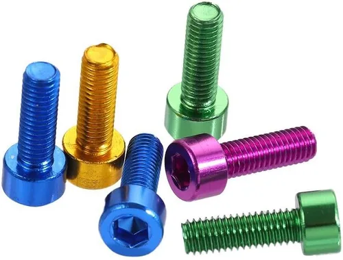 Miniatura 8 de 2 unids/set bicicleta titular tornillo hervidor rack tornillo aleación aluminio M5x15mm botella agua jaula pernos para bicicleta MTB bicicleta