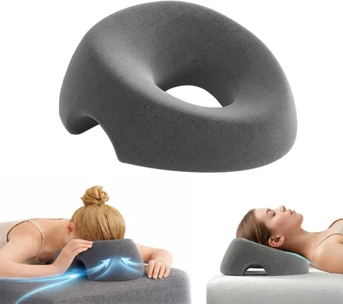 Almohada boca abajo para dormir propenso, almohada de masaje de espuma viscoelástica para cama, soporte transpirable de diseño abierto para personas